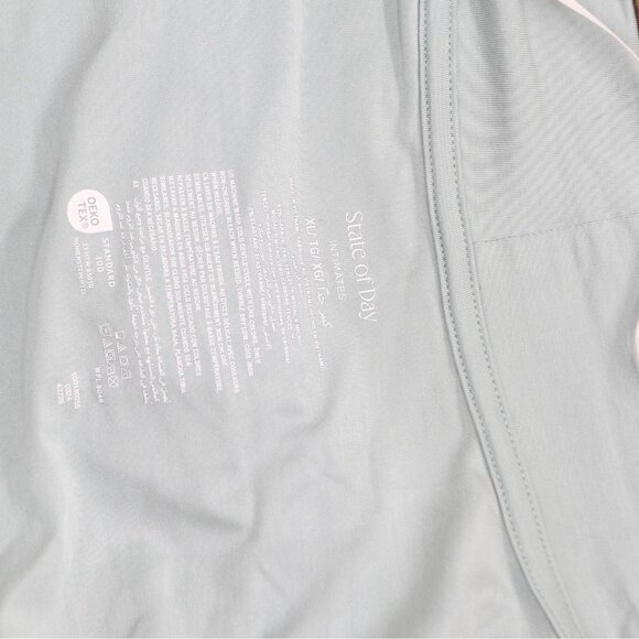 NWT State Of Day Womens Open Front Knit Lounge Cardigan Gray Mist Blue XL - Picture 5 of 5